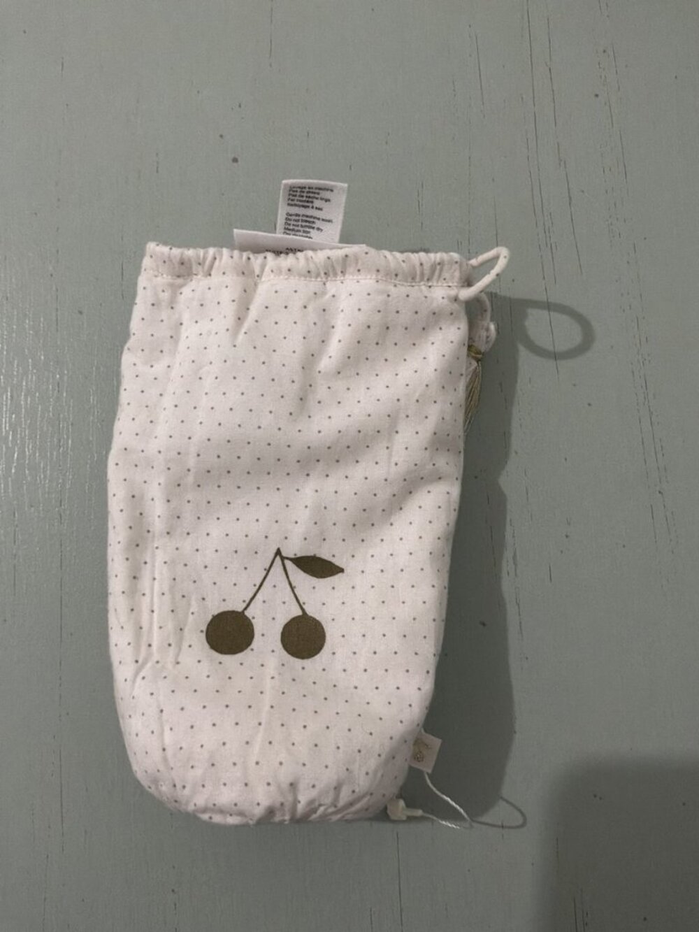 Bonpoint Cherry Polka Dot Cotton Pouch